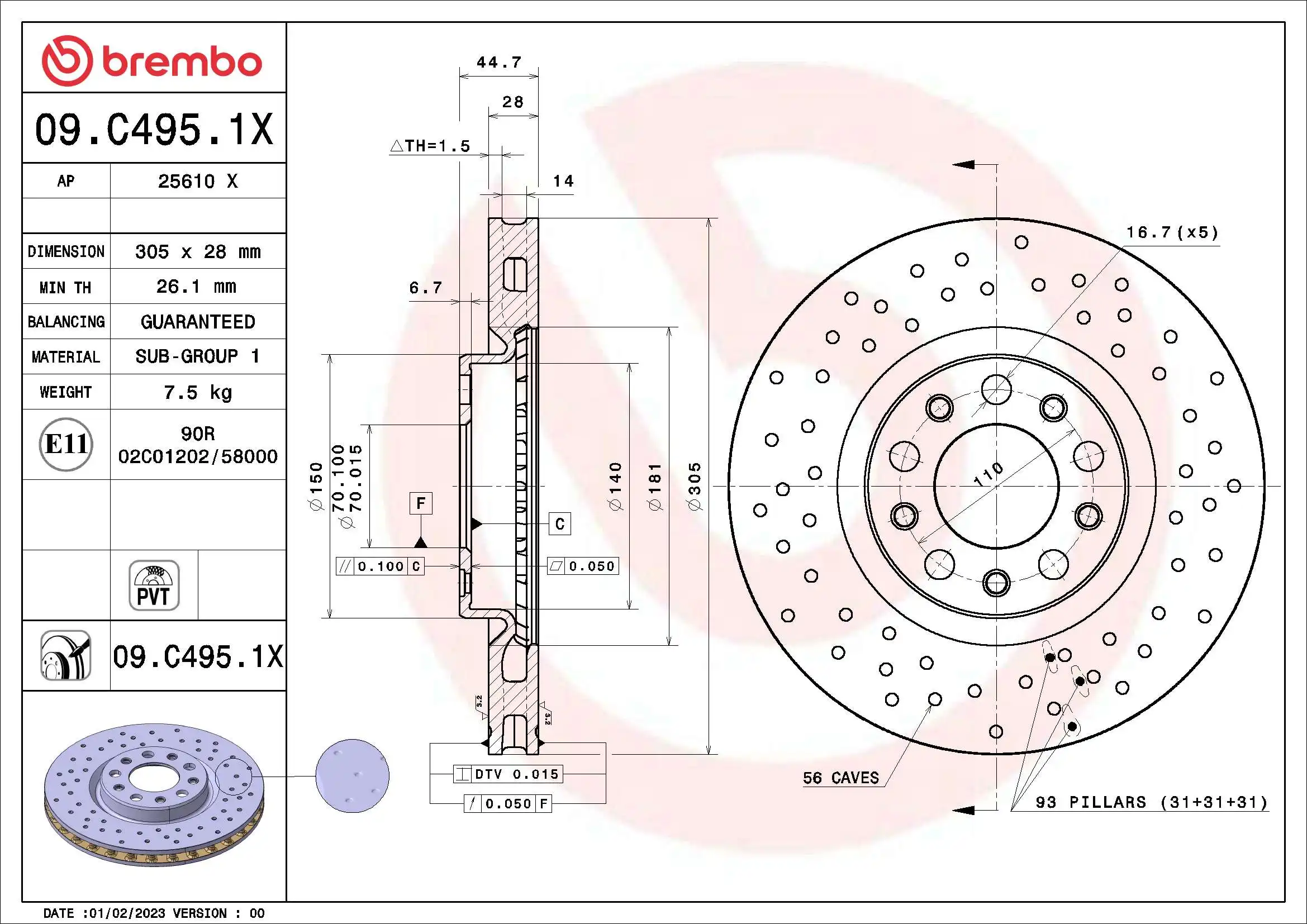 BREMBO 09.C495.1X