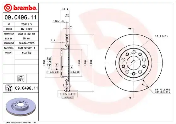 BREMBO 09.C496.11