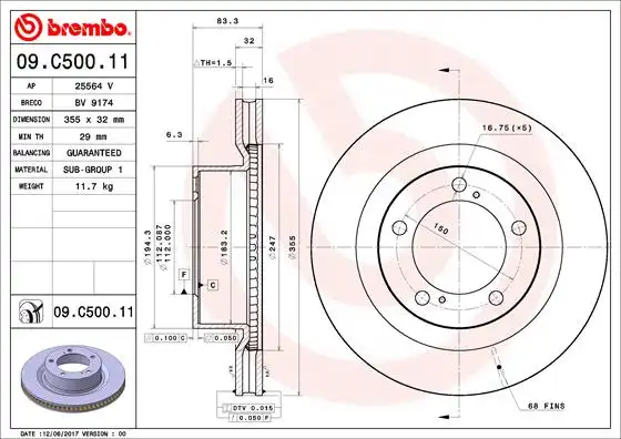 BREMBO 09.C500.11