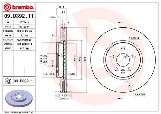 BREMBO 09.D392.11