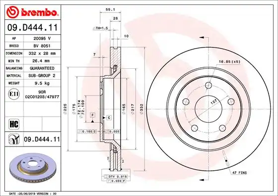 BREMBO 09.D444.11