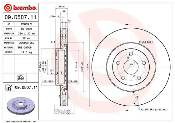 BREMBO 09.D507.11