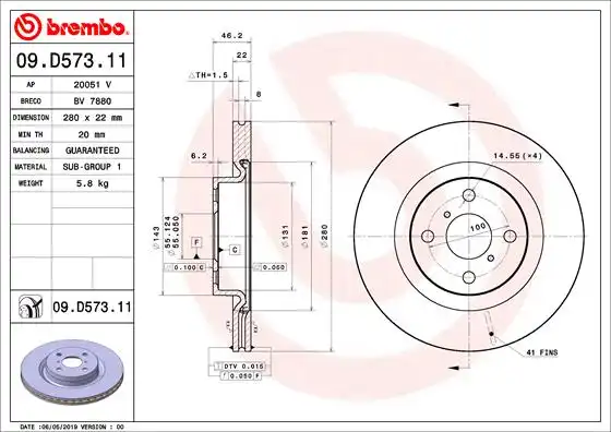 BREMBO 09.D573.11