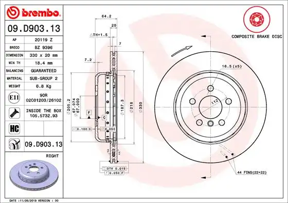 BREMBO 09.D903.13