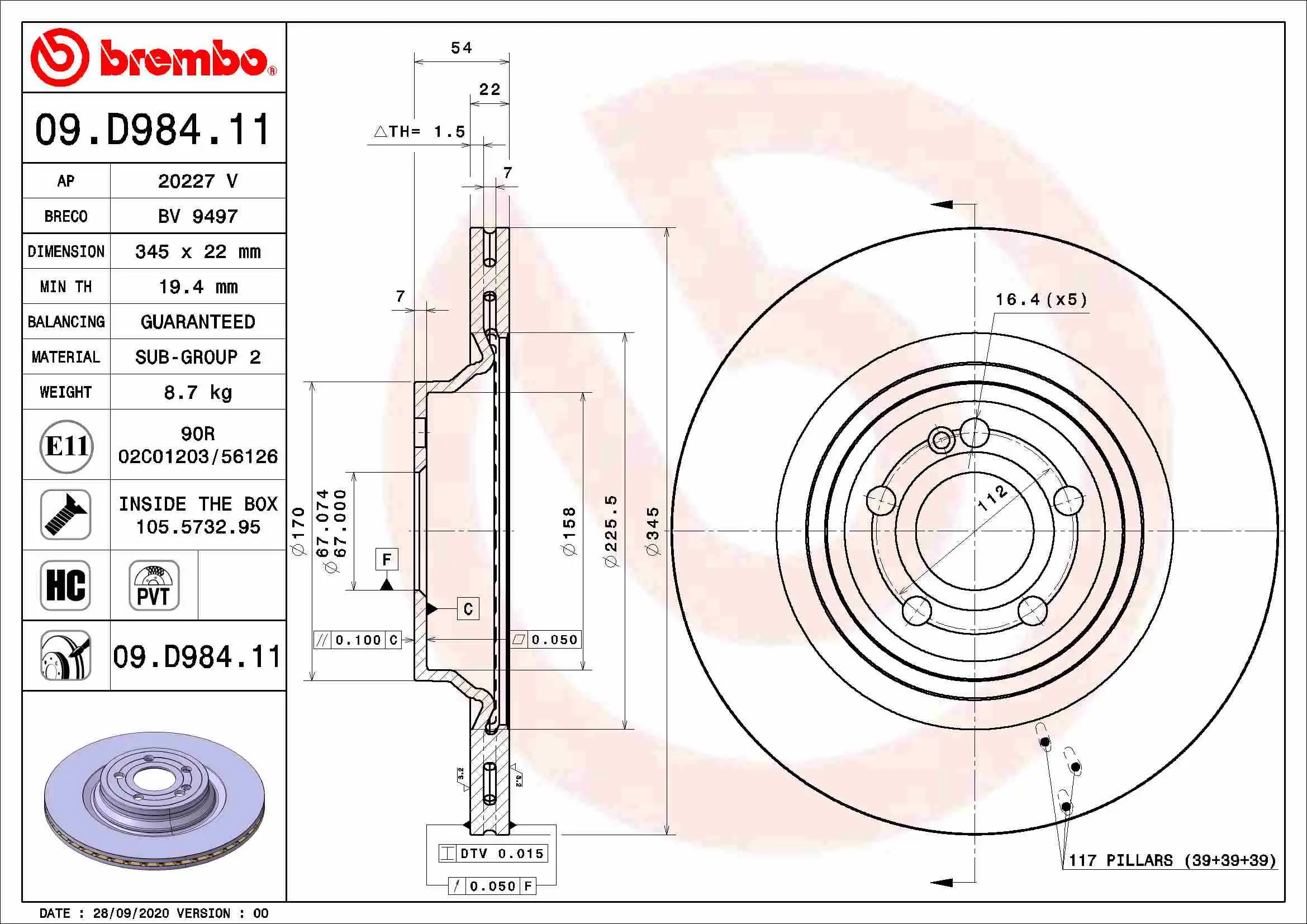 BREMBO 09.D984.11