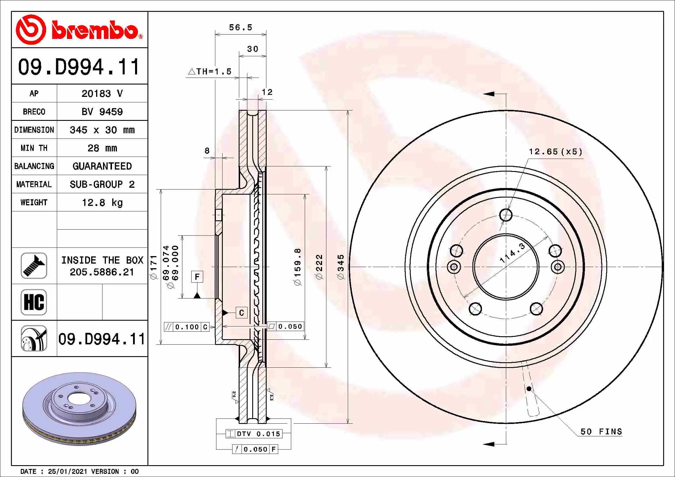BREMBO 09.D994.11