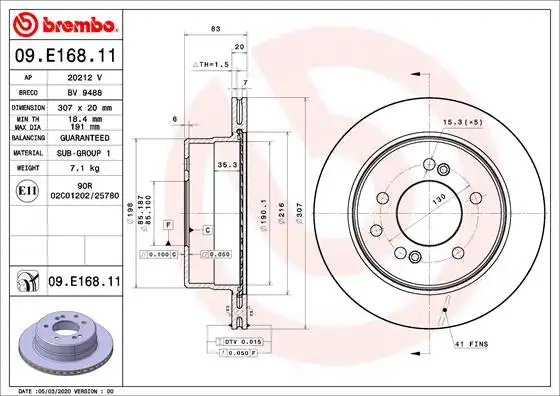 BREMBO 09.E168.11