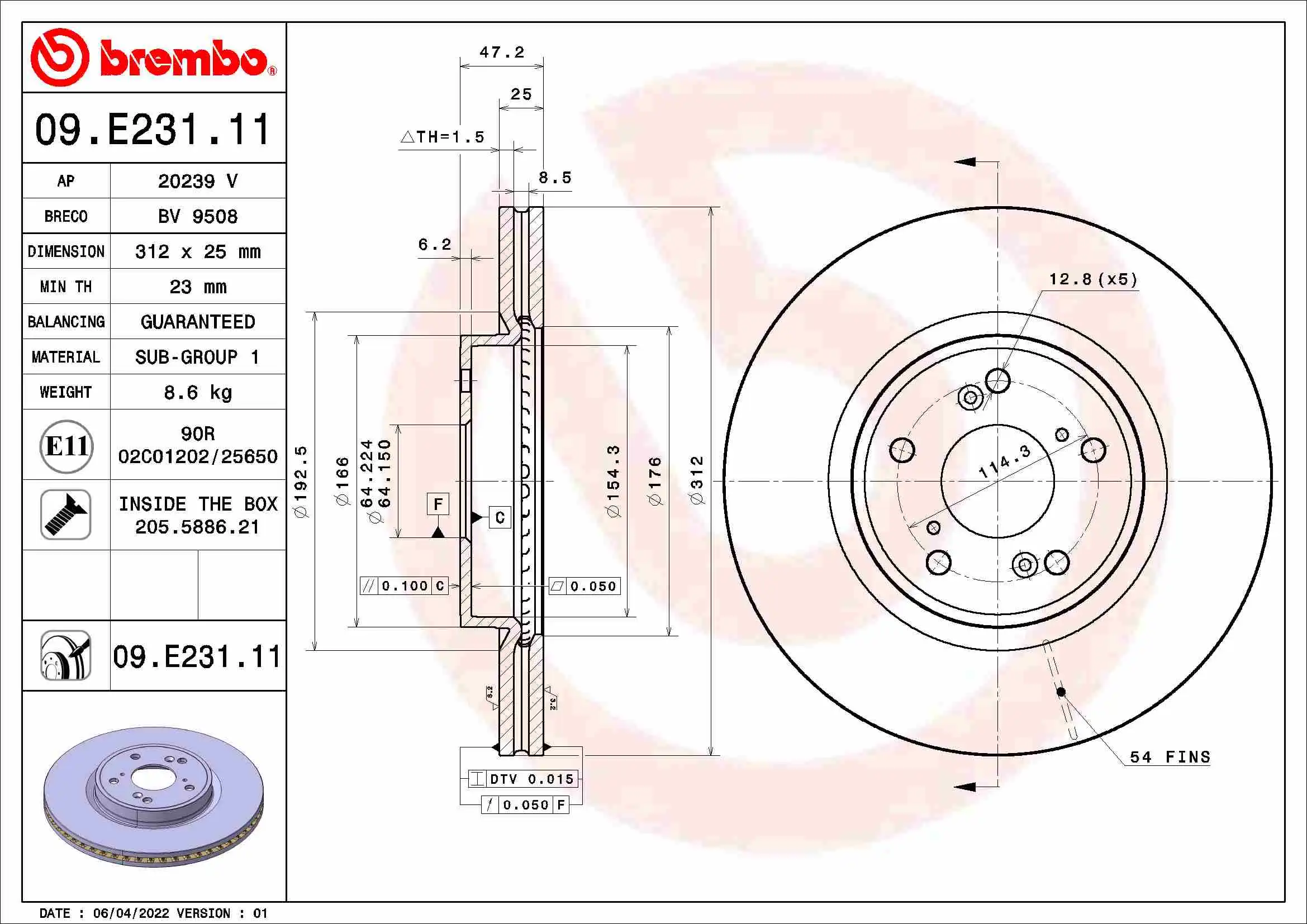 BREMBO 09.E231.11