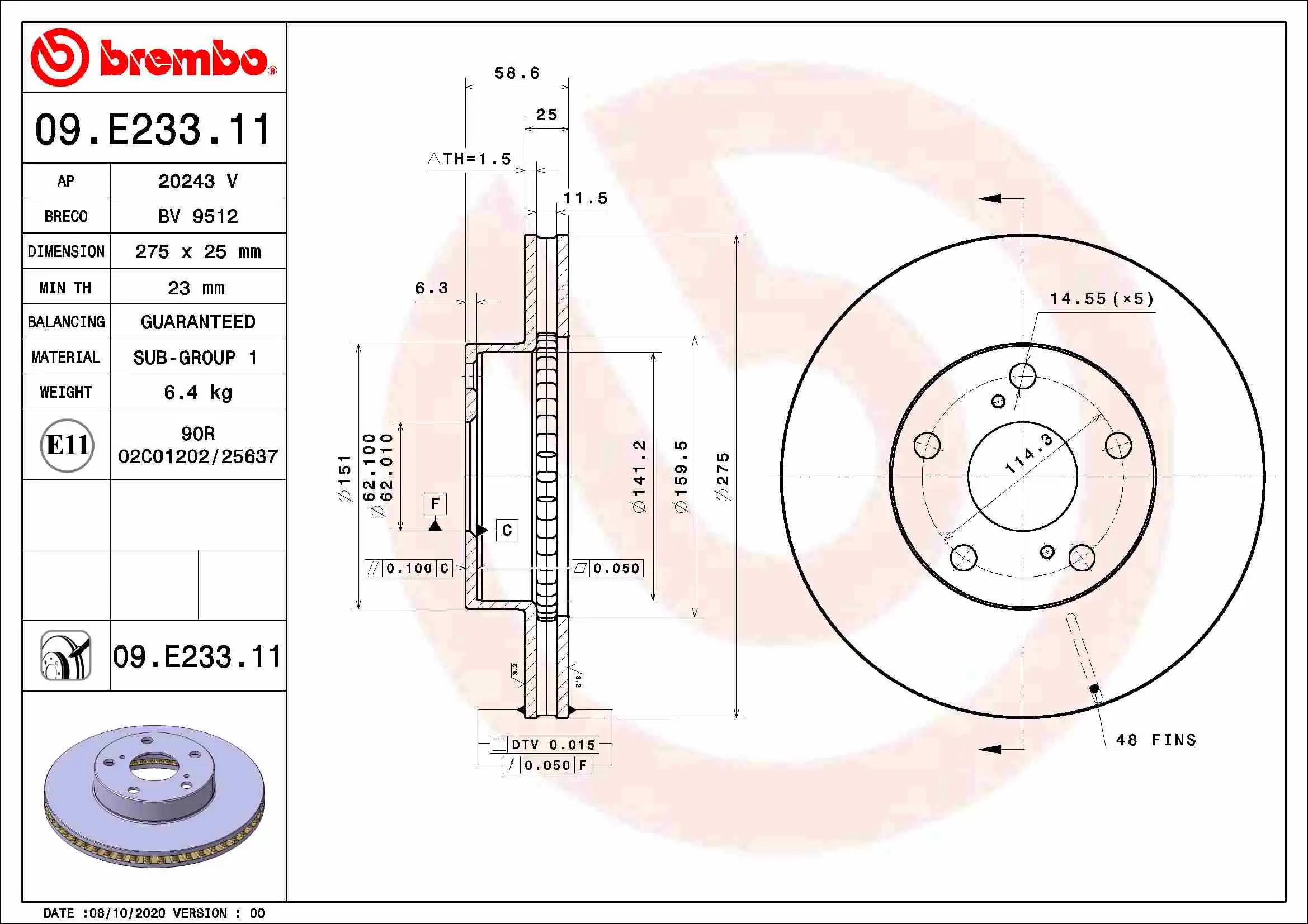 BREMBO 09.E233.11