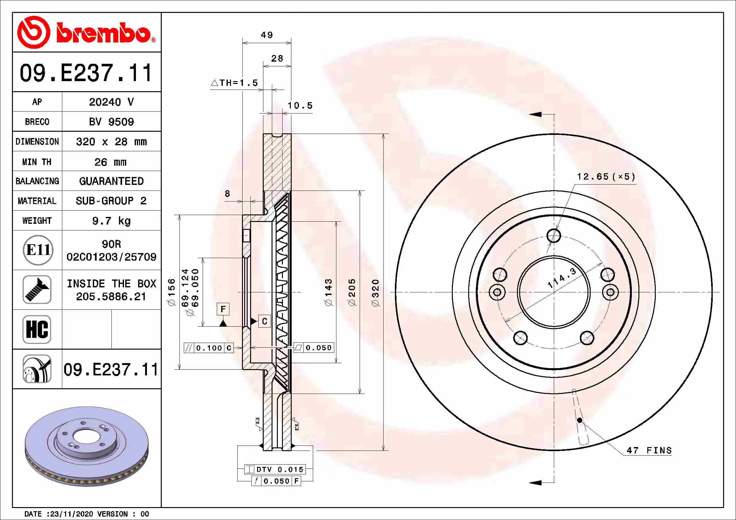 BREMBO 09.E237.11