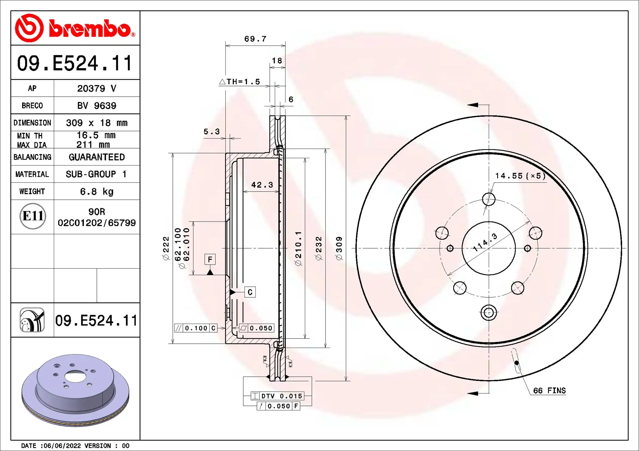 BREMBO 09.E524.11