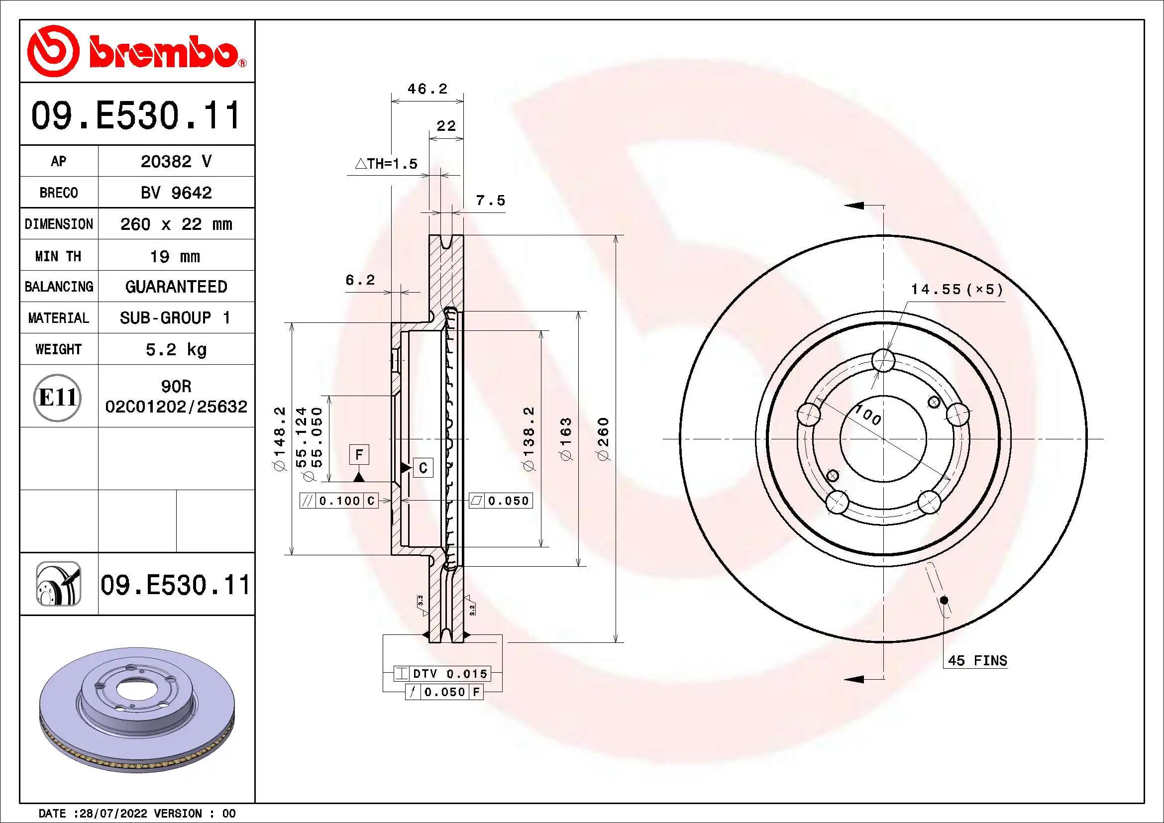 BREMBO 09.E530.11