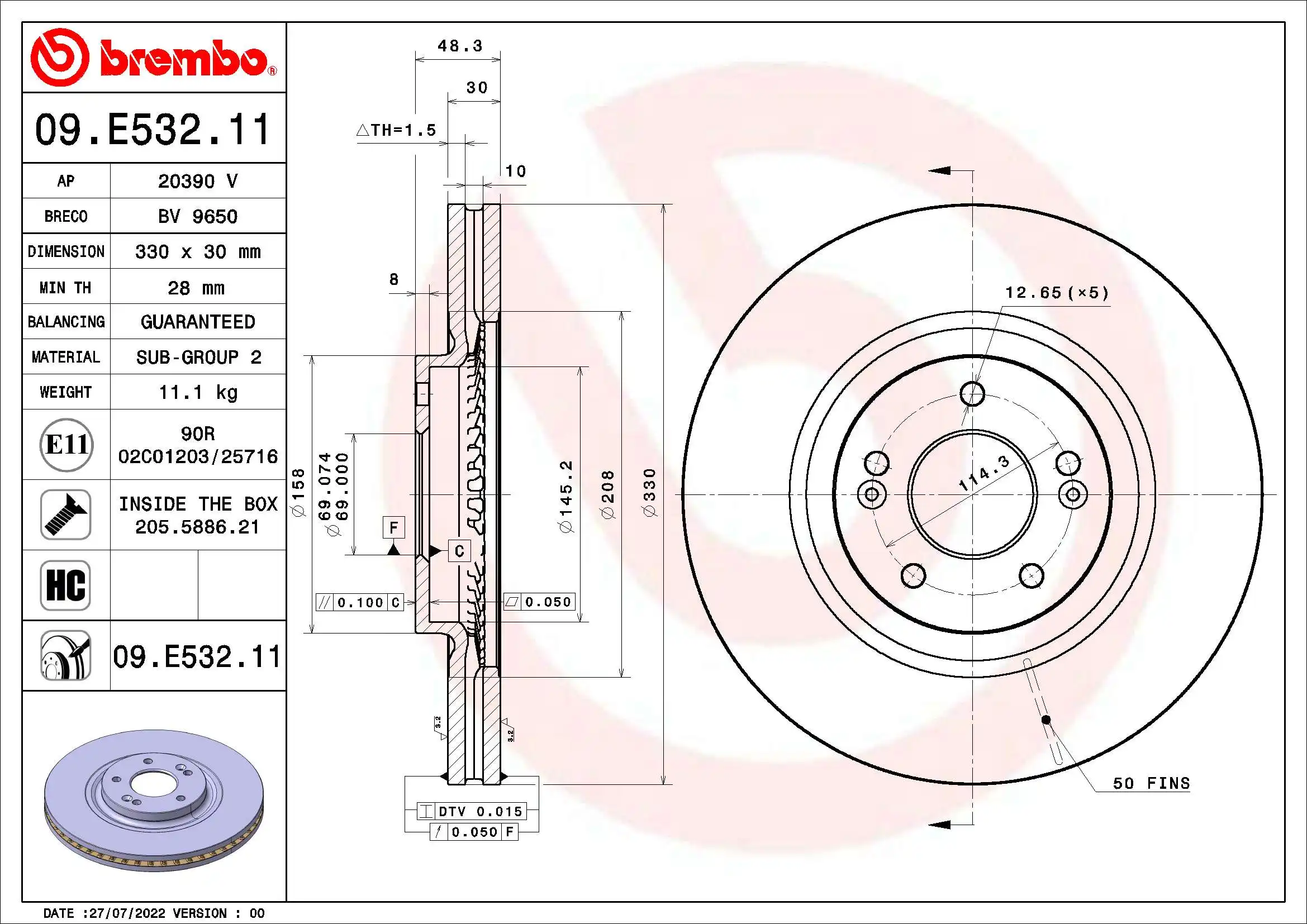 BREMBO 09.E532.11