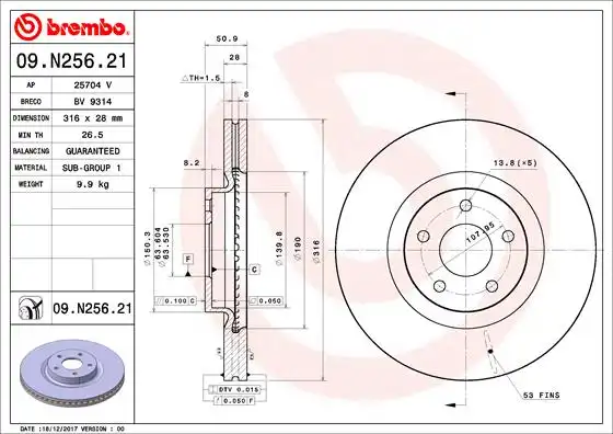 BREMBO 09.N256.21
