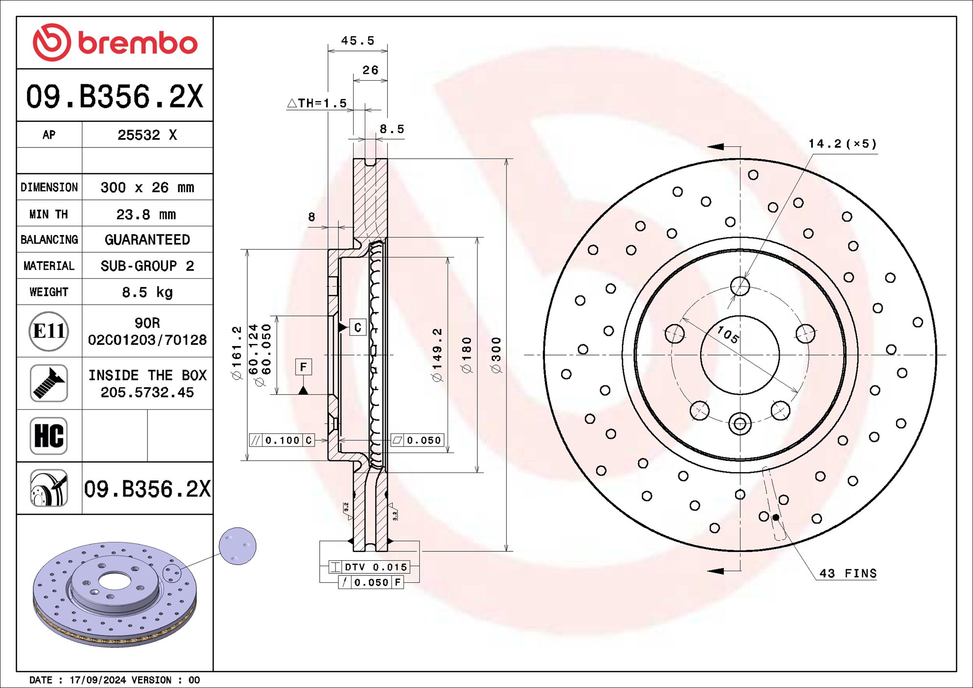 BREMBO 09.B356.2X