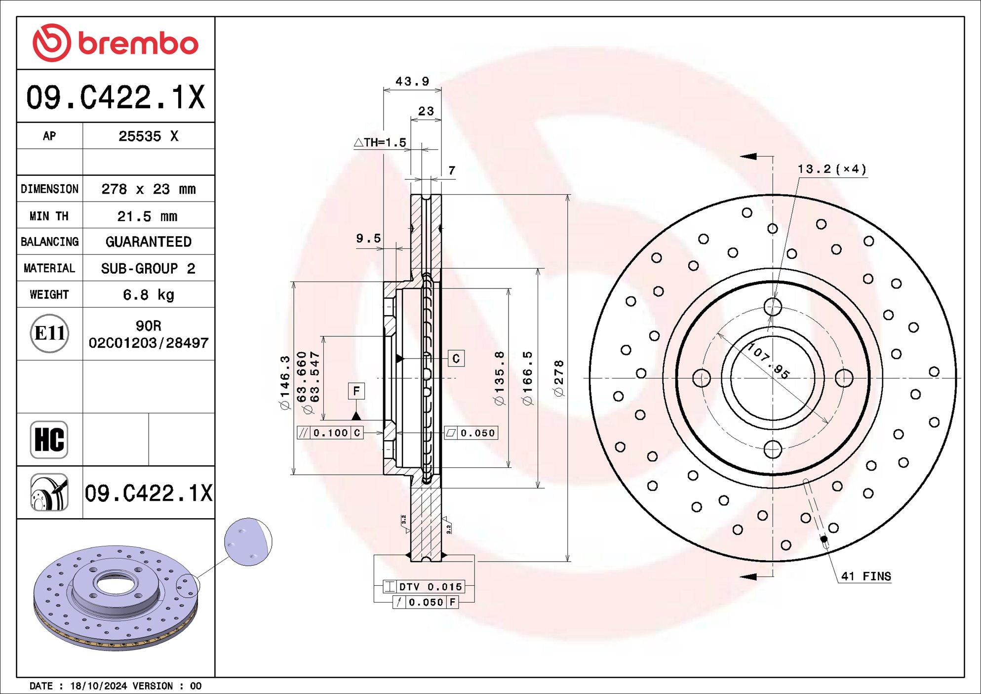 BREMBO 09.C422.1X